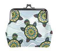 Boho Sea Turtle ortoise Portamonete Portafoglio Borsa Cambio Pouch Regali per Donna Bambini Ragazze Portachiavi