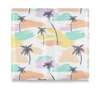 Boho Simple Style Island Coconut Tree Pu Leather Car Registration and Insurance Card Holder Portafoglio Documenti per Driver Auto Proprietari Rimorchio Moto Barca