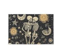 Boho Skulls Jigsaw Puzzle Piecing Puzzle per adulti Brain Teasing Divertente e perfetto Wall Art Divertente Giochi di cervello perfetti per serate di gioco Puzzle per adulti 500 pezzi