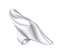 Boho South Western Style Nature Swirl Leaf Vine Wrap Bypass Full Finger Armor Statement Ring Gioielli Occidentali Per Donne Teenager Ossidate .925 Sterling Silver