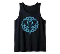 Boho Spiritual Blue Elephant OM Mandala Vibe Yoga Meditazione Canotta