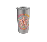 Boho Starfish Dreams Hippie Sun Bliss Retro Groovy Beach Bicchiere termico in acciaio inox doppia parete