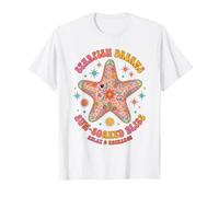 Boho Starfish Dreams Hippie Sun Bliss Retro Groovy Beach Maglietta
