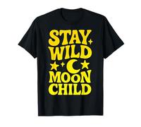 Boho "Stay Wild Moon Child" Celestial New Age Spirit Design Maglietta