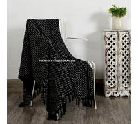 Boho Stile Nero Copriletto Coperta Telaio Manuale Mudcloth Blocco Stampa Divano