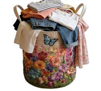 Boho Style Clothes Storage Hamper - Laundry Hamper With Handles | Laundry Storage Basket | Quilted Bohemian Boho Style Clothes Storages For Clothess Shirts Pants Home Apartment Farmhouse College