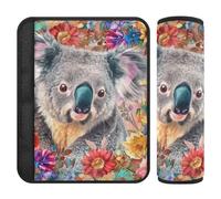 Boho Style Fiore Floreale Pesca Koala 2 pz Spalla pad Stop cintura di sicurezza Taglio nel collo per Van forro para cinturon de seguridad