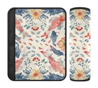 Boho Style Fiore Floreale Pesce Rosso 2 pz seggiolino auto Protector Stop cintura di sicurezza taglio in collo per Bag funda para cinturón de carro