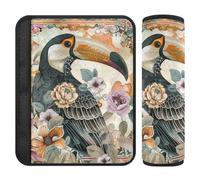 Boho Style Fiore Floreale Tucane 2 pz seggiolino auto Strap Covers Protegge il collo e le spalle per SUV forro para cinturon de seguridad