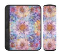 Boho Style Flower Floral Colorful Blooms 2 Pack tracolla imbottitura protegge il collo e le spalle per Van Protector para cinturón de carro