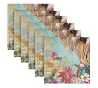 Boho Style Flower Floral Cute Dog vacanza cena tovaglioli colorati bobo vestiti set di 6 50,8 x 50,8 cm servilletas de tela para bordar