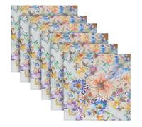 Boho Style Flower Floral Fresh Spring Tovaglioli semplici per ricevimento di nozze panno tovaglioli di tela da imballaggio set di 6 50,8 x 50,8 cm servilleteros para mesas de manzana