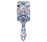 Boho Style Flower Floral Golden Purple spazzola antistatica per l'asciugatura del phon Spazzola da massaggio progettata per l'asciugatura con manico ergonomico cepillos para cabello