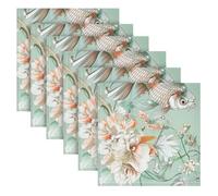 Boho Style Flower Floral Goldfish tovaglioli cena oversize pranzo tovaglioli panno set di 6 50,8 x 50,8 cm servilletas de tela para bordar