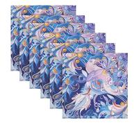 Boho Style Flower Floral Purple cena tovaglioli set rustico bobo vestiti set di 6 50,8 x 50,8 cm servilletas de tela para bordar