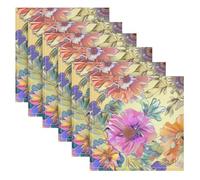 Boho Style Flower Floral Yellow panno cena tovaglioli colorati panno cena tovaglioli set di 6 50,8 x 50,8 cm servilletas de tela para bautizo
