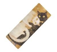 Boho Tai Chi bianco e nero gatti stampato non tossico tappetino da yoga privo di sostanze chimiche spessore 1 mm per casa palestra antiscivolo, con tappetino da yoga nastro per ejercicio 180,3 x 66 cm