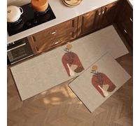 Boho Tappeto da cucina per pavimento, antiscivolo, assorbente, fango diatomaceo, decorazione moderna per la cucina, antimacchia, anti-fatica, per lavandino, lavanderia e ufficio (#3, 50 x 120 cm)