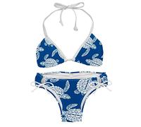 Boho Tartaruga Di Mare Tartaruga Blu Bikini Set Per Donne Spiaggia Costume Da Bagno, Multicolore, XL