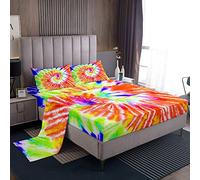 Boho Tie Dye Lenzuola Tie Dyed Bedding Set Hippie Psychedelic Lenzuola Per Bambini Adulti Boemia Zingara Set Ultra Soft Swirl Double Size