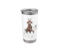 Boho Tribal Bunny Cavaliere Coniglio Cavallo Southwestern Art Bicchiere termico in acciaio inox doppia parete