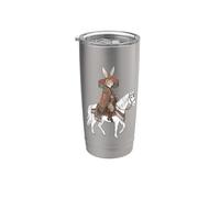 Boho Tribal Bunny Cavaliere Coniglio Cavallo Southwestern Art Bicchiere termico in acciaio inox doppia parete