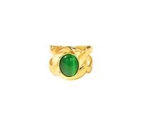 Boho turchese ovale pietra verde retrò dichiarazione Band anello per le donne bohemien a strati aperto dito regolabile impilabile pollice Western Party Country Concert Outfits accessori gioielli