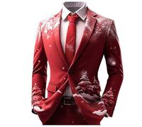 boho uomo doppiopetto abiti retrò stile etnico aperto davanti giacca casual business, Brick rosso, XL