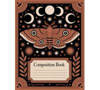 Boho Vintage Death Moth Halloween Notebook: 120 Pages, with Handdrawn Cover Design, ideal for School Notes, Drawing, Ideas, Teens, Students, Birthday ... Notes, Drawing, Ideas, Teens, Students, Bir