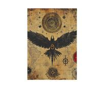Boho Vintage Mysterious Symbols Brown bandiere all'aperto banner per esterno per la decorazione del portico 28x40 doppia faccia