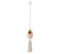 Boho Wall Hangable Fruit Baskets, Cotton Rope Vegetable Holder, Multi-Purpose Storage Bag, Stylish Organizer in Bathroom, Living Room, Kitchen, Door, Ideal for Home Decor