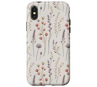 Boho Wildflower botanico pastello naturale motivo floreale Custodia per iPhone X/XS