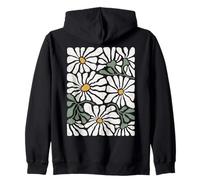 Boho Wildflowers Daisy Floral Pattern Neutro Botanico Felpa con Cappuccio