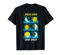 Boho Witchy Hippy Celestial Luna Solis Sun Man sulla Luna Maglietta