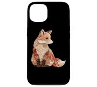 Boho Woodland Fox patchwork floreale autunno folk Custodia per iPhone 13