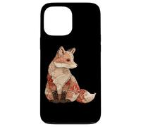 Boho Woodland Fox patchwork floreale autunno folk Custodia per iPhone 13 Pro Max