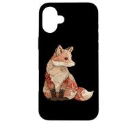 Boho Woodland Fox patchwork floreale autunno folk Custodia per iPhone 16 Plus