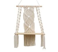 Boho Woven Wall Decor Handmade Chic Wall Art Hanging Tapestry Decoration For Bedroom Living Room Farmhouse Apartment Dorm(White)