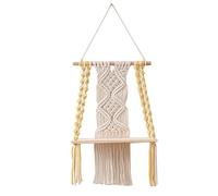 Boho Woven Wall Decor Handmade Chic Wall Art Hanging Tapestry Decoration For Bedroom Living Room Farmhouse Apartment Dorm(Yellow)