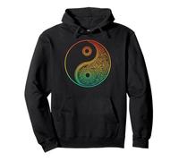 Boho Yin Yang Mandala Zen Meditazione Taoismo Tai Chi Felpa con Cappuccio
