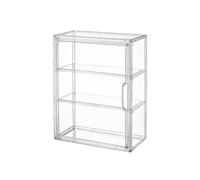 BOHOIDEE Vetrina trasparente a 3 livelli per figure, scatola organizer in acrilico con porta magnetica, vetrina antipolvere a parete per action figure da collezione