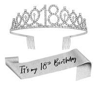 Bohoman Corona e Tiara per 18° Compleanno - "It's My 18th Birthday" Festone, Fascia, Decorazioni e Regali per Feste Ragazza