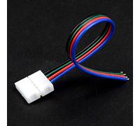 BoHong 10pcs Connettore Striscia LED RGB 5050 LED Controller Connector 4 Pin 10mm Cavo Connettore Nastro LED Jumper Banda LED Ponticello per SMD 5050 RGB LED Strip Larga 10mm- 15cm