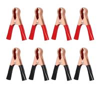 Bohoray 8 Pezzi 50A Cip a Coccodrillo, Morsetti Coccodrillo per Cavi Batteria Auto Professionali, Pinze per Cavi Batteria Auto, Coccodrillo Morsetti Batteria per Cavi, Auto, Moto, Cami