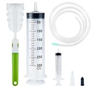 Bohoray Siringa Grande 300ml+10ml,Plastica Siringhe Per Liquidi Con Catetere, Siringa Per Olio Motore Con Spazzola, Riutilizzabili Siringa Per Idroponica Misurazione, Alimentazione Animali Domestici