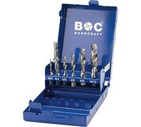 BOHRCRAFT Set maschi combinati a macchina 41711410007 HSS M3-M10 1/4" fusto a 6 punte Argento