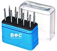 Bohrcraft 59001330014 KF10 HM - Piccoli perni con codolo da 3,0 mm e dentatura a croce, colore: Argento/Blu