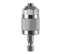 Bohrfutter Adapter | 6 Mm 3-Backen Schnellspannfutter | Sechskant Schaft Umrüstsatz Für Akkuschrauber & Bohrmaschine | Robuster Metall Konverter Für Holz Heimwerker Werkstatt