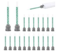 Bohrma 20 miscelatori statici per 2 k colla, ugelli miscelatori 1:1 per resina epossidica, resina epossidica, 2 componenti, colla plastica (verde)