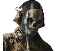 Bohrma COD Maschera Fantasma Cranio Full Face Mask MW2 Maschera Cosplay Maschera Ghost Horror Call of Duty MW2 Maschera Teschio da Urlo per Sport Halloween Cosplay